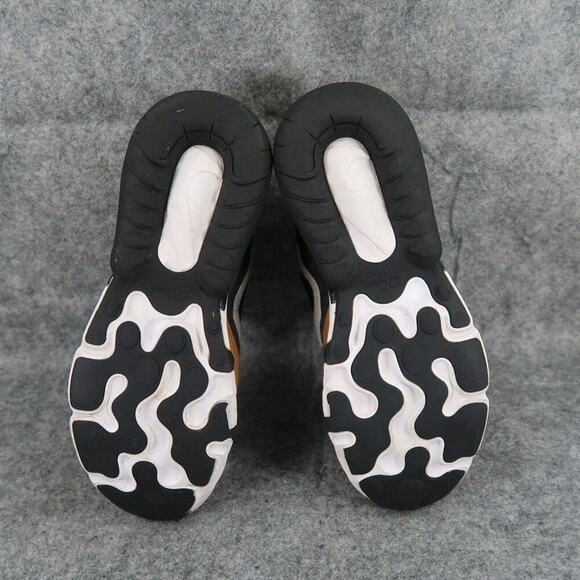 Nike Shoes Kids 4Y Sneakers Air Max 270 React Black Gold Athletic Sport Trainers - Picture 10 of 15